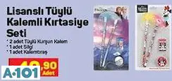 LİSANSLI TÜYLÜ KALEMLİ KIRTASİYE SETİ
